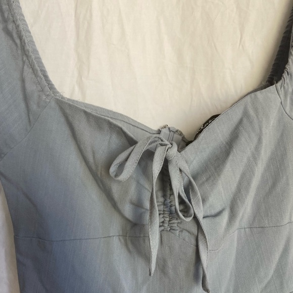 Lulus Sweet As Can Be Blue Striped Puff Sleeve Mini Dress Size XS - Picture 3 of 15